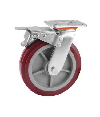 RUEDA TOLSEN 65946 PP+PU 6" B/GIRAT C/FRENO 300K